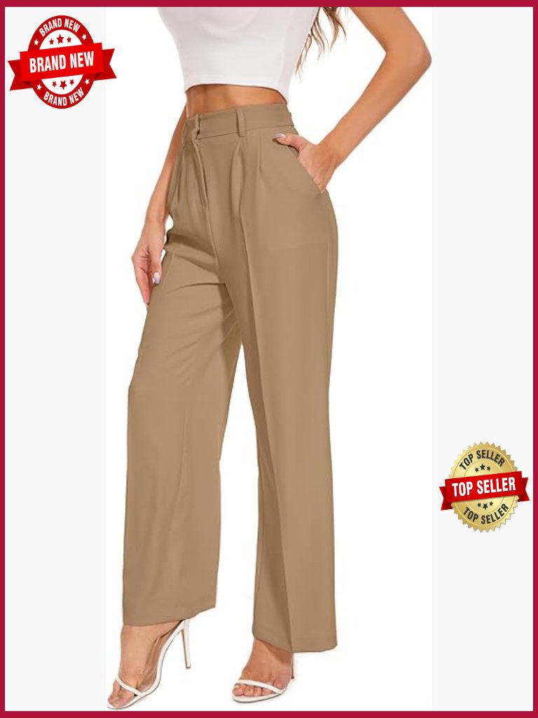 High Waisted Wide Leg Dress Pants For Women Work Slacks Business Casual Office